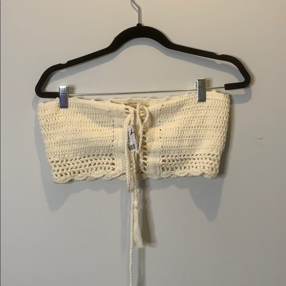 Urban outfitters NWT CREAM KNIT TUBE TOP